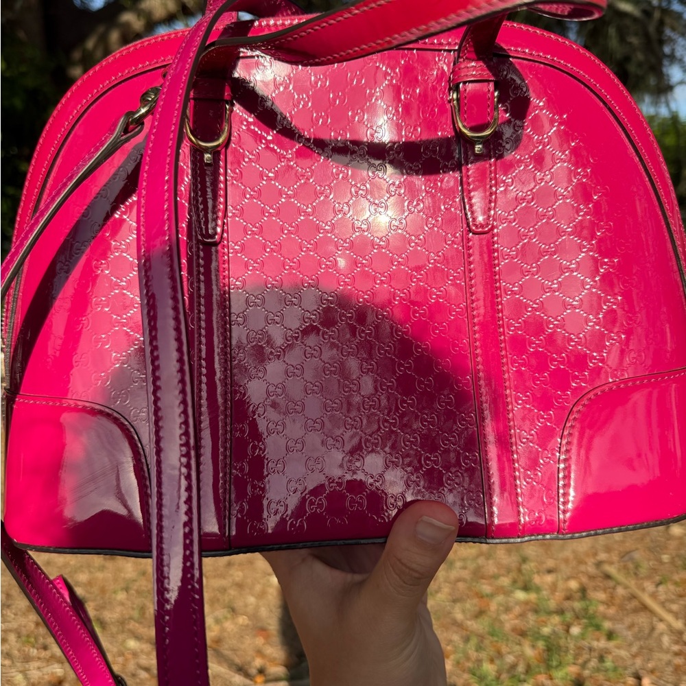 Gucci Fuchsia Patent Leather Shoulder Bag - Picture 3 of 10
